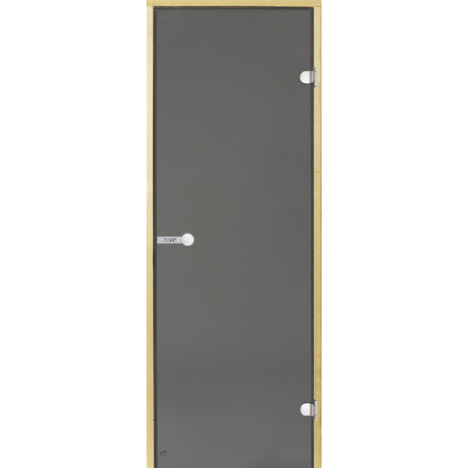 Дверь стеклянная HARVIA 7х19 коробка сосна, стекло серое D71902M